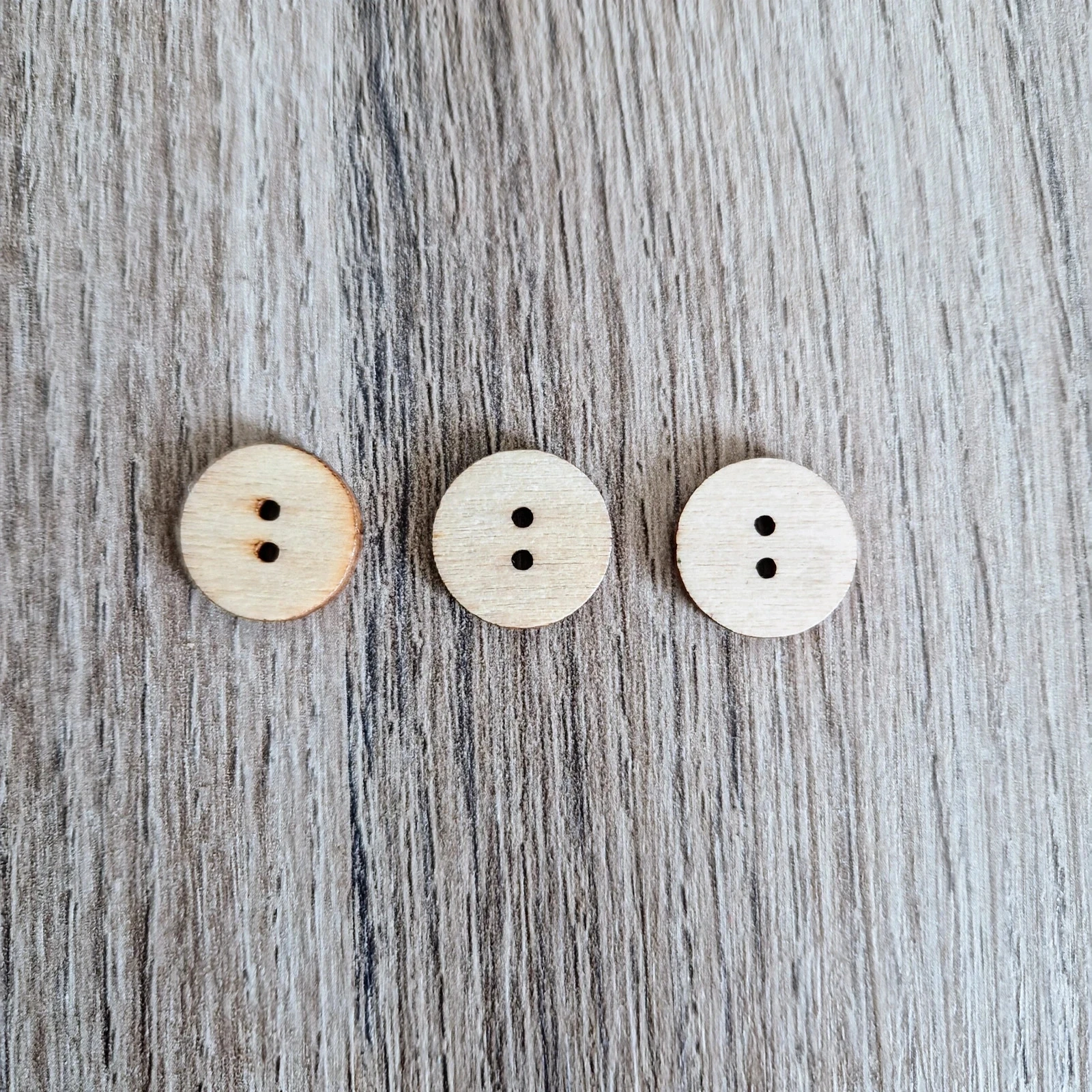 Lote de 3 botones de madera vintage – photo 2